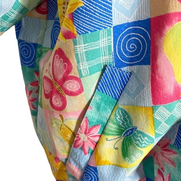 Koret Vintage 80s 90s Patchwork Print Windbreaker Zip Up Jacket - Picture 6 of 14